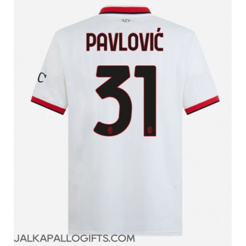 AC Milan Strahinja Pavlovic #31 Vieraspaita 2024-25 Lyhythihainen